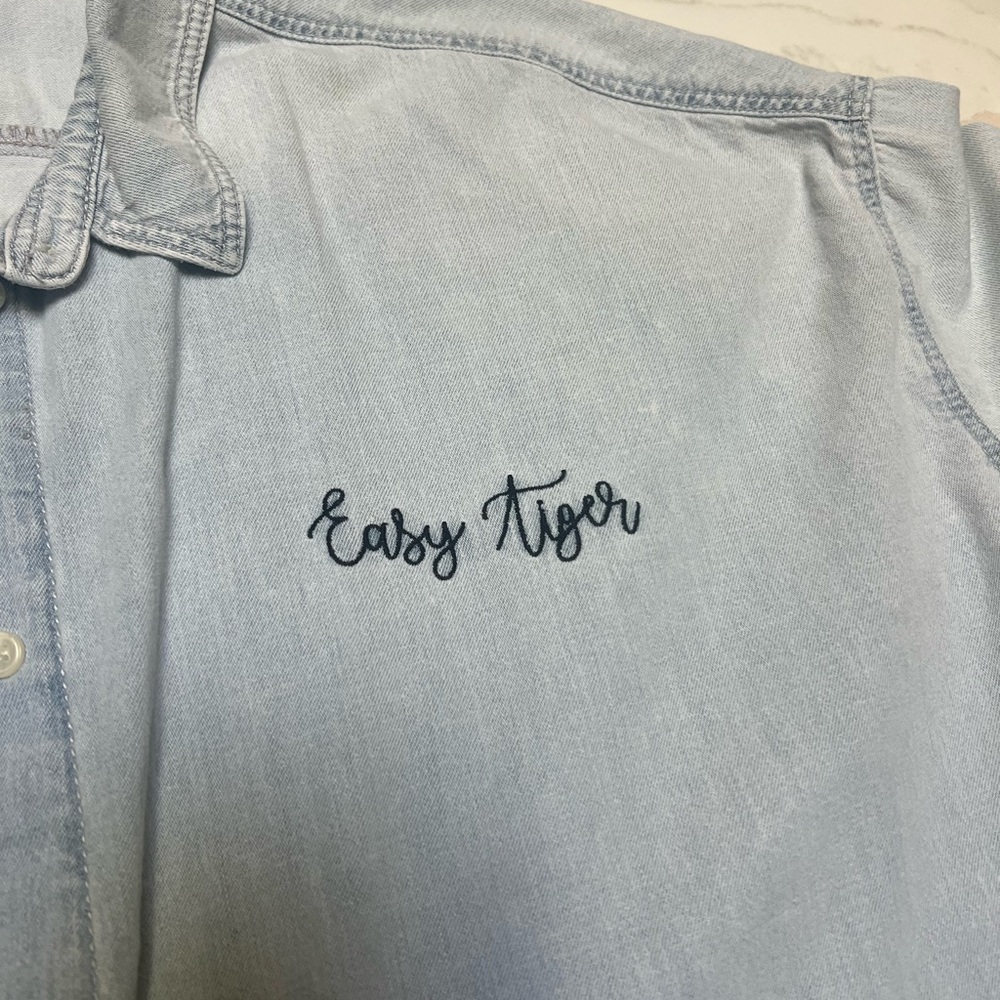 Topshop Light Blue Women's Denim Shirt